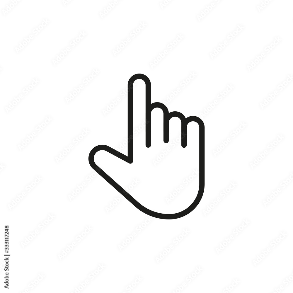 Poster simple cursor line icon.
