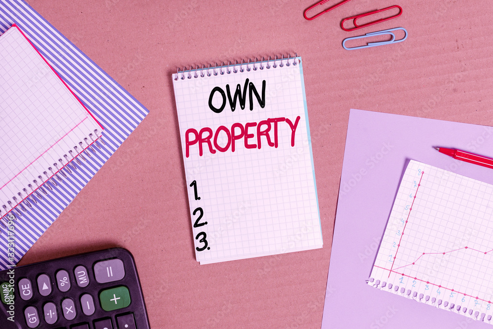 Poster text sign showing own property. business photo text things that you own and can take it with you mov