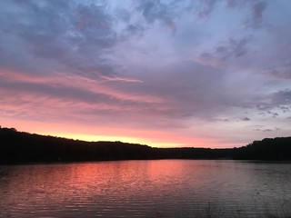 Fototapeta premium Sunset over Lake