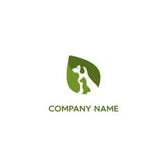 Negative Space pet and dog logo