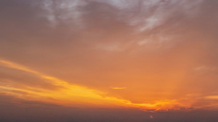 Orange sunrise. Soft gradient from orange to blue.