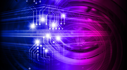 Blue cyber circuit future technology concept background