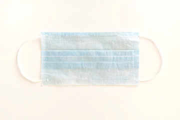 Surgical mask on white background.