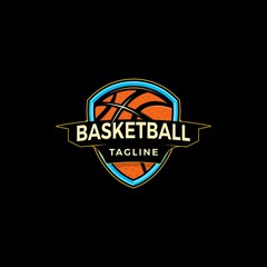 Modern basket ball sport Illustration logo