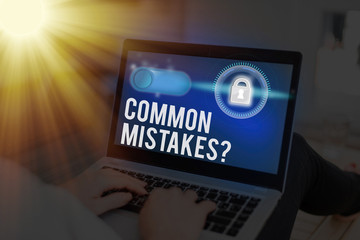 Handwriting text writing Common Mistakes Question. Conceptual photo repeat act or judgement...