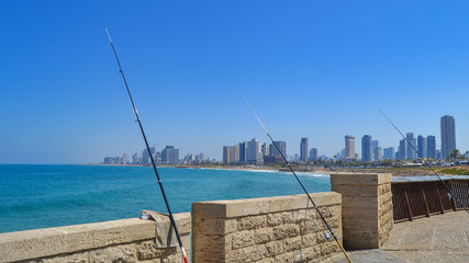 Tel Aviv is a city on the Mediterranean coast of Israel characterized by its austere Bauhaus...