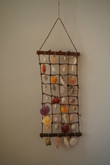 Woven panels made of shells, Greek souvenir, wall decoration