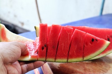 watermelon on plate