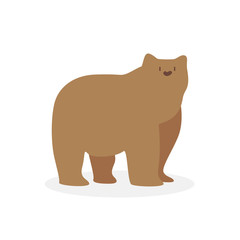 Cartoon bear. Cute Cartoon bear, Vector illustration on a white background. Drawing for children.