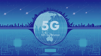 Obraz premium 5Gイラストレーション