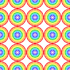 Rainbow. Seamless pattern. Childish cute graphic. Vector illustration for web design or print.