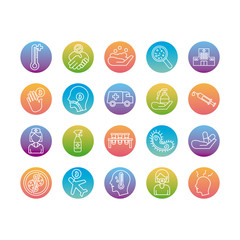 bundle of covid19 set icons