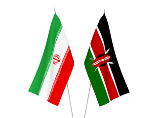 Iran and Kenya flags