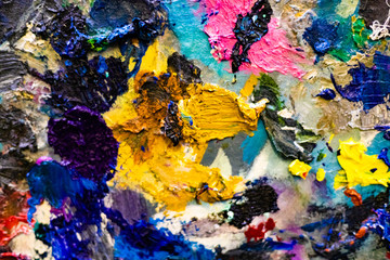 paints on the palette