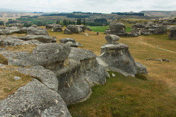 Elephant Rocks near Duntroon on South Island of New Zealand
