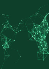 Network Mesh Procedural Art background illustration