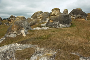 Elephant Rocks near Duntroon on South Island of New Zealand