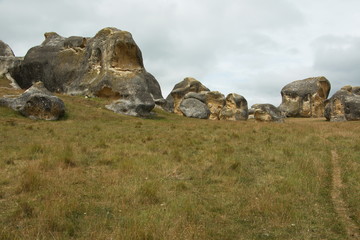 Elephant Rocks near Duntroon on South Island of New Zealand