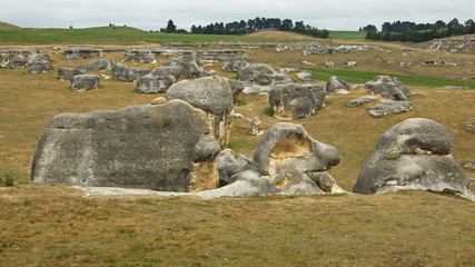 Elephant Rocks near Duntroon on South Island of New Zealand