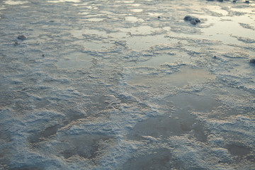 Sunset on the salt lake