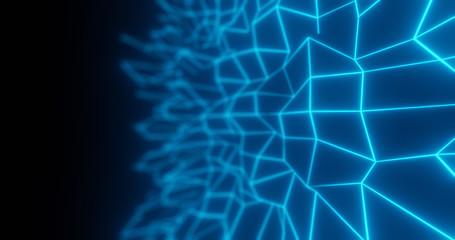 4K 80s Retro Sci-Fi Background blue