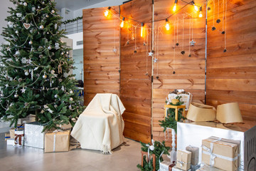 Wooden Christmas photo zone