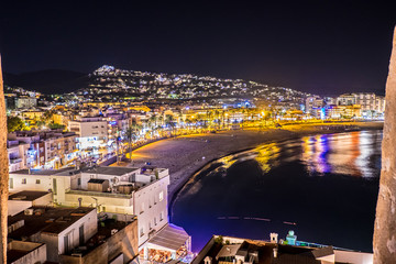 Naklejka premium Peniscola castle and town in Castellon, Spain.