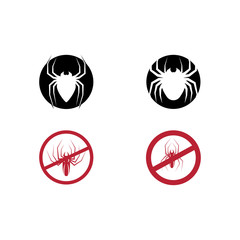 Set Spider Logo Template vector