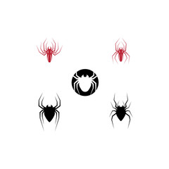Set Spider Logo Template vector