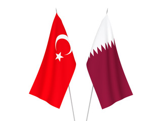 Obraz premium Qatar and Turkey flags