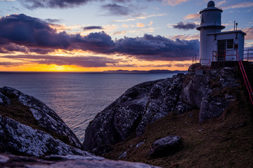 Sheep's Head Lighthouse at Sunset, Ireland - Powered by Adobe