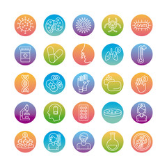 bundle of covid19 set icons