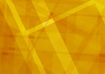 Abstract gold background squares rectangles and triangles in geometric pattern design. Textured yellow orange paper