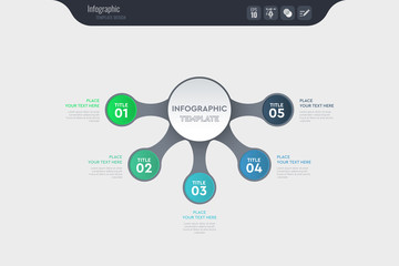 Infographics for business concept. Isometric vector Infographic design - Vector