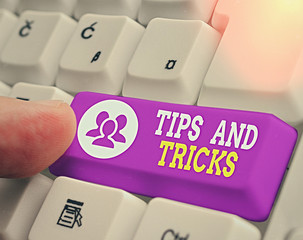 Handwriting text writing Tips And Tricks. Conceptual photo piece of inside facts specially in...