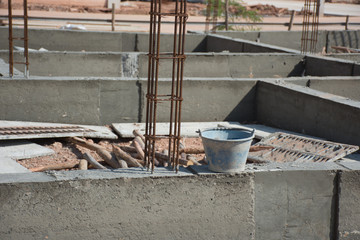 Naklejka premium House beam and structure in construction.