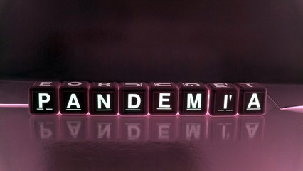 The word pandemic in Italian, Portuguese and Spanish.