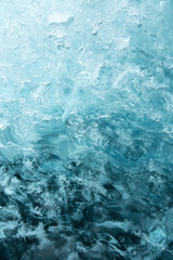 blue frozen texture of ice