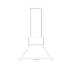 kitchen hood on white background