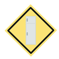 kitchen fridge on white background