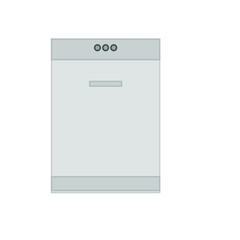 kitchen dishwasher on white background