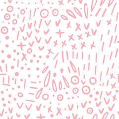 Geometric shapes seamless pattern hand drawn vector