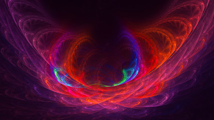 3D rendering abstract fractal light background