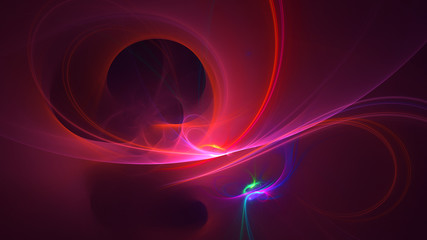 3D rendering abstract fractal light background