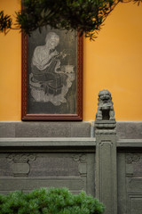 Shanghai, China - July 4, 2011 : Wall ornament on one of the many temples in Shanghai