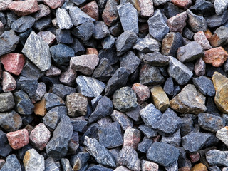 Close up of small stones as nature background.