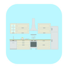 kitchen sketch on white background