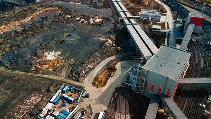 Plant metallurgy mining and processing factory aerial view