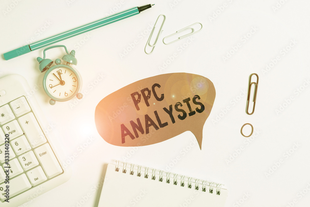 Poster text sign showing ppc analysis. business photo text internet advertising model used to drive traffic