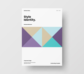 Amazing business presentation vector A4 vertical orientation front page mock up. Modern corporate report cover abstract geometric illustration design layout. Company identity brochure template.